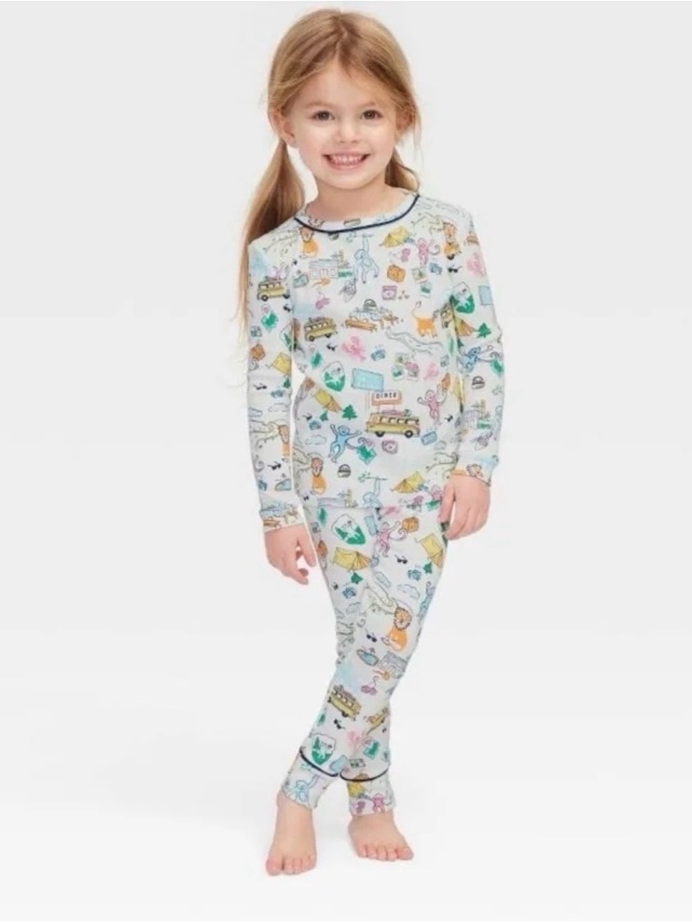 Roller Rabbit Toddler Pajamas - Road Trip - US 3T New